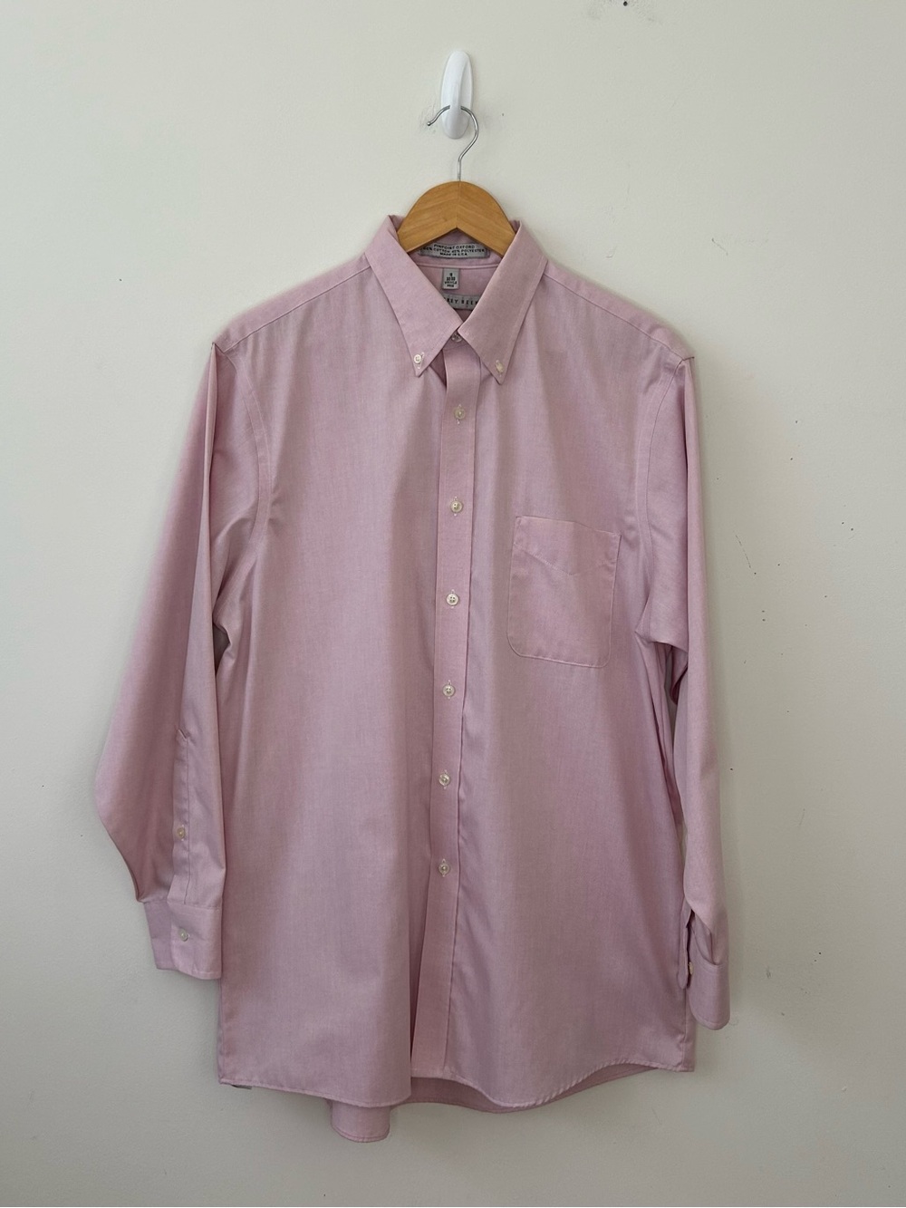 GEOFFREY BEENE Casual Button Down Shirt Men’s Pink Pinpoint Oxford 15/32/33